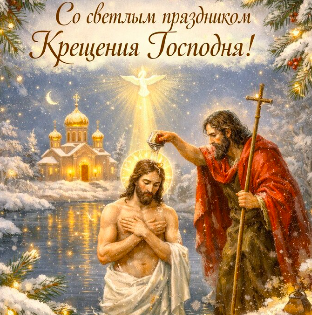 Фото С Крещением Господним-2026: самые красивые и трогательные открытки с поздравлениями 3